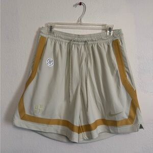 Nike Cream and Gold Athletic Shorts